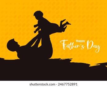 Abstract Happy Father's day celebration modern background design vector