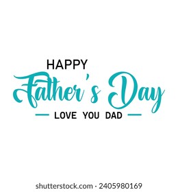 Abstract Happy Father's Day handwritten logo design, father's day, hat vector logo