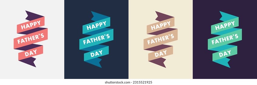 Abstract Happy Father's Day vintage style, father's day, hat vector logo