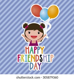 abstract happy friendship day background with some special objects