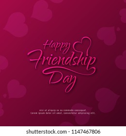 Abstract Happy Friendship day greeting background design