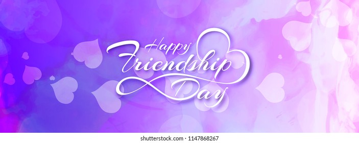 Abstract Happy Friendship day stylish banner design vector