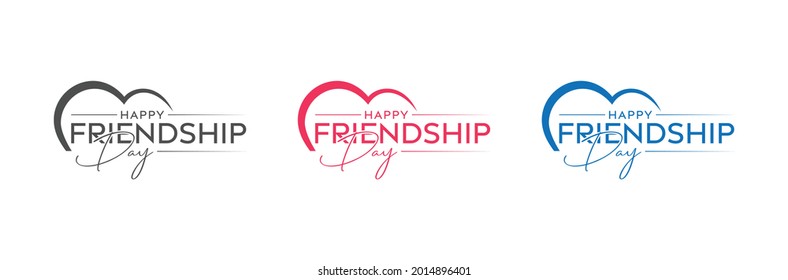 Abstract happy Friendship Day vector logo design, friendship day logo design