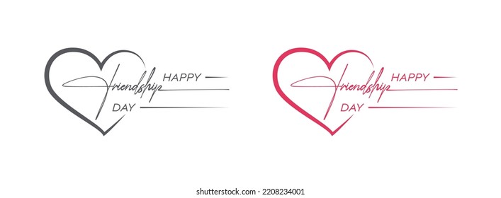 Abstract happy Friendship Day vector logo design, friendship day logo design. friendship day
