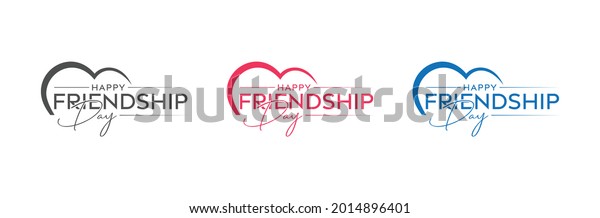 Abstract happy Friendship Day vector logo design,\
friendship day logo\
design