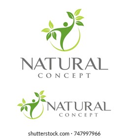 Abstract happy fun healthy figure logo design template vector