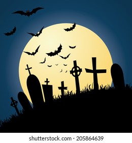 abstract happy halloween background with special objects