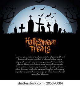 abstract happy halloween background with special objects