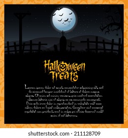 abstract happy halloween background with special objects