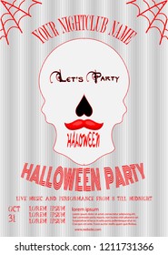 Abstract Happy Halloween party Poster. Vector illustration.