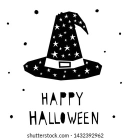 Abstract happy halloween pattern background. Modern childish paper cut halloween art for design card, halloween party invitation, menu, autumn holiday shop sale, bag print, t shirt etc.