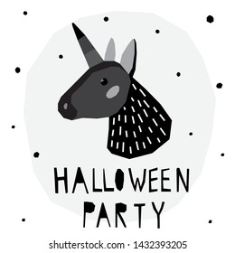 Abstract happy halloween pattern background. Modern childish paper cut halloween art for design card, halloween party invitation, menu, autumn holiday shop sale, bag print, t shirt etc.