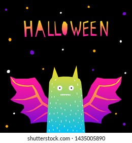 Abstract happy halloween pattern background. Modern childish paper cut halloween art for design card, halloween party invitation, menu, autumn holiday shop sale, bag print, t shirt etc.