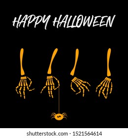 Abstract happy halloween pattern background. Modern childish halloween art for design card, halloween party invitation, menu, autumn holiday shop sale, bag print, t shirt etc.