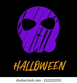Abstract happy halloween pattern background. Modern childish halloween art for design card, halloween party invitation, menu, autumn holiday shop sale, bag print, t shirt etc.
