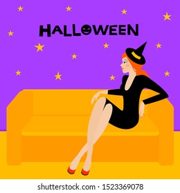 Abstract happy halloween pattern background. Modern childish halloween art for design card, halloween party invitation, menu, autumn holiday shop sale, bag print, t shirt etc.