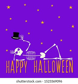 Abstract happy halloween pattern background. Modern childish halloween art for design card, halloween party invitation, menu, autumn holiday shop sale, bag print, t shirt etc.