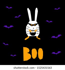 Abstract happy halloween pattern background. Modern childish halloween art for design card, halloween party invitation, menu, autumn holiday shop sale, bag print, t shirt etc.