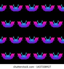 Abstract happy halloween seamless pattern background. Paper cut halloween swatch for design halloween menu, wrapping paper, halloween party invitation, autumn holiday shop sale, bag print, t shirt etc