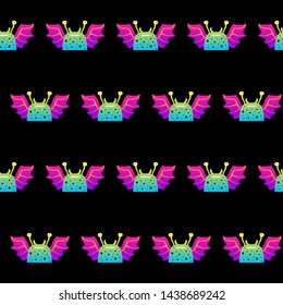 Abstract happy halloween seamless pattern background. Paper cut halloween swatch for design halloween menu, wrapping paper, halloween party invitation, autumn holiday shop sale, bag print, t shirt etc