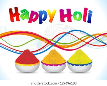 abstract happy holi background vector illustration