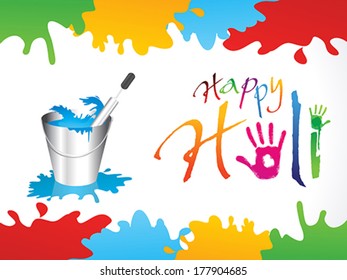 abstract happy holi background vector illustration