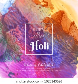 Abstract Happy Holi colorful festival decorative background