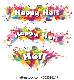 Abstract for Happy Holi colourful background.