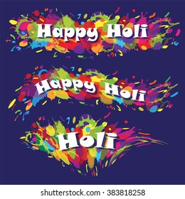 Abstract for Happy Holi colourful background.