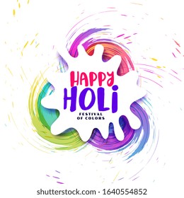 abstract happy holi festival background with splash