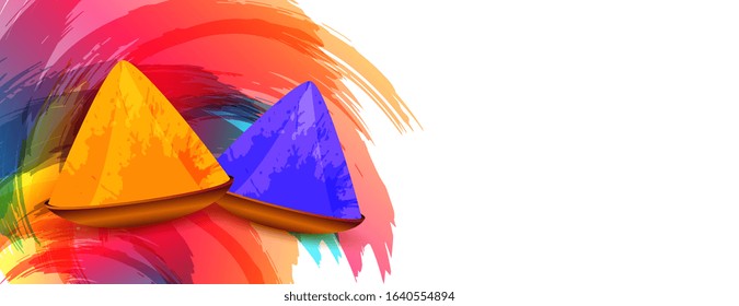 abstract happy holi festival colors background design