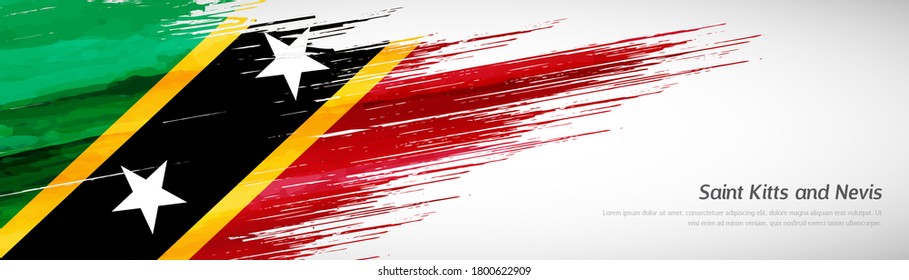 Abstrakter Tag der glücklichen Unabhängigkeit von St. Kitts und Nevis mit kreativem Aquarell-Hintergrund