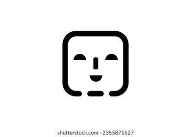 abstract happy laughing face vector