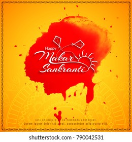 Abstract Happy Makar Sankranti decorative background