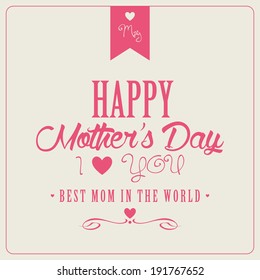 abstract happy mother's day background with special objects