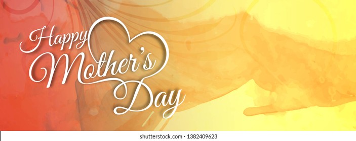 Abstract Happy Mother's day elegant banner design vector