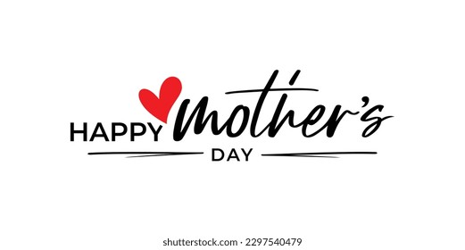 Abstract Happy Mother's Day logo, Mother's Love design, love vector logo design, mother love logo design