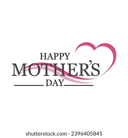 Abstract happy mother's day logo, happy mother's day logo design, love vector logo design, mother love logo design