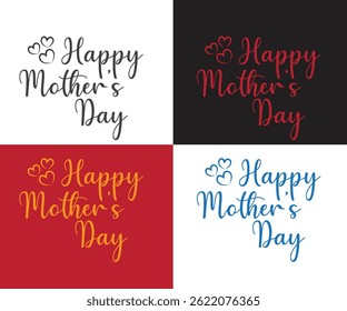 Abstract happy mothers day logo, Happy mother's day logo design, Happy mothers day logo with hearts