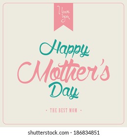 abstract happy mother's day on a white background
