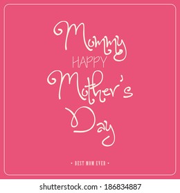 abstract happy mother's day on a white background