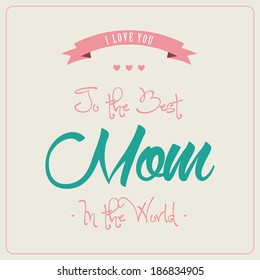 abstract happy mother's day on a white background