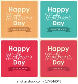 Abstract happy mother's day text on a special background