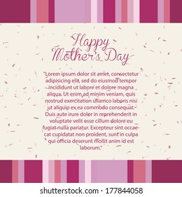 Abstract happy mother's day text on a special background