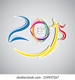 The abstract of Happy new year 2015 concept vector