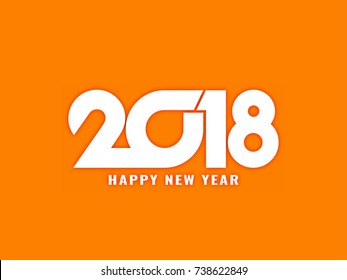Abstract Happy New year 2018 text design background