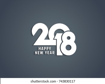 Abstract Happy New Year 2018 text design background