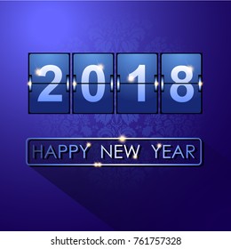 Abstract of Happy New Year 2018. Vector and Illustration, EPS 10.