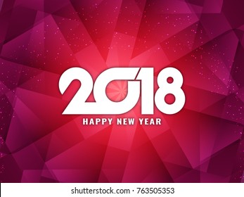 Abstract Happy New Year 2018 greeting background