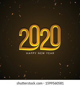 Abstract Happy new year 2020 greeting background